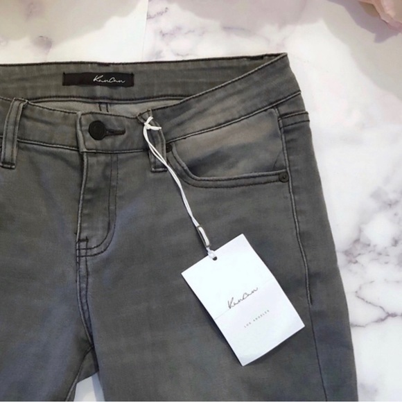 KanCan Distressed Moto Ankle Gray Fade Jeans BNWT - Picture 12 of 13